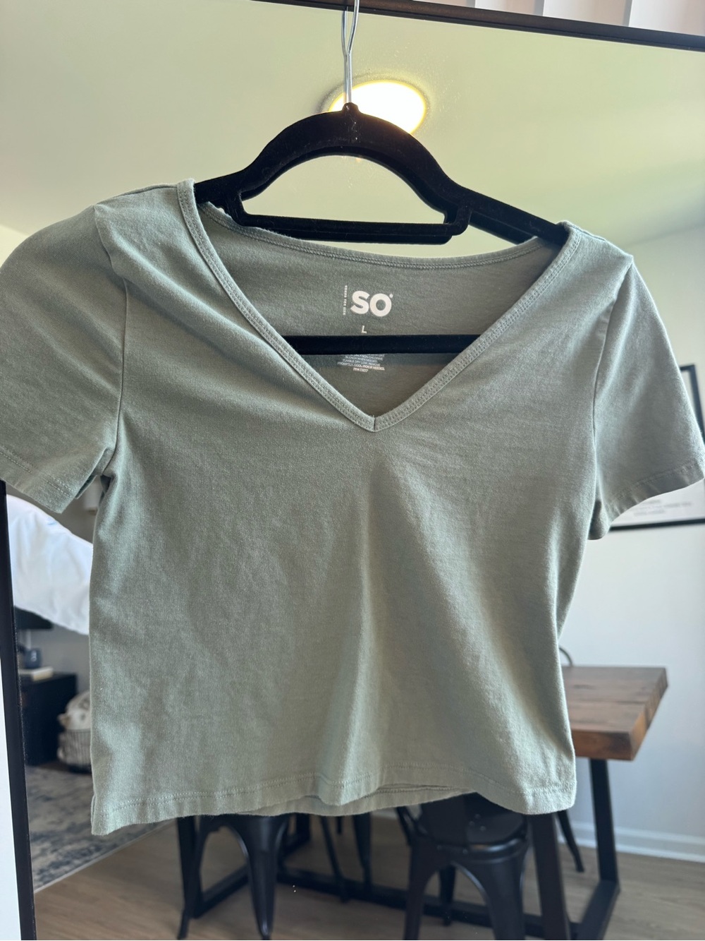SO Sage V-Neck Short Sleeve Tee